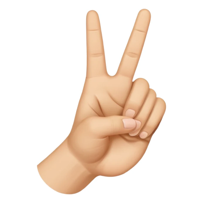 Hand with peace sign and thumb out  sticker