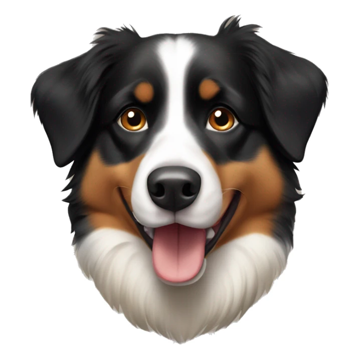 Black and tan Australian shepherd dog black nose sticker