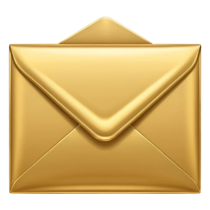 create a emvelope for dm us message in golden colour but make it clear that it is an envelope sticker