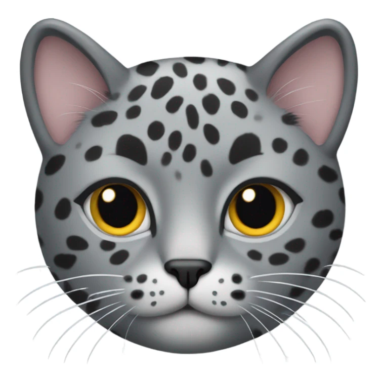 Cat with gray fur and dark gray cheetah prints sticker