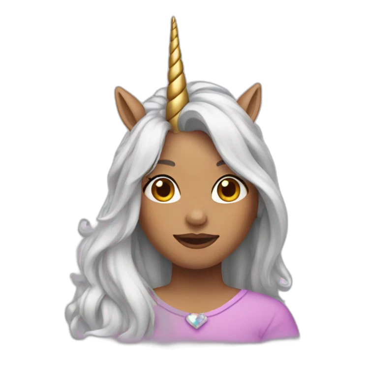 unicorn woman sticker