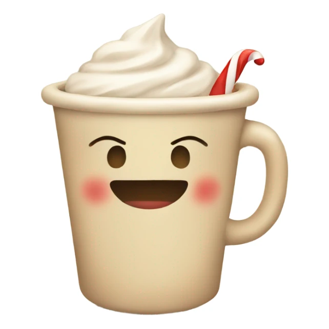 Christmas drink in a cup asthetic beige sticker