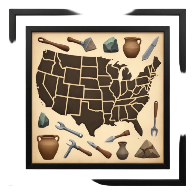 Midwestern United States Archaeology sticker