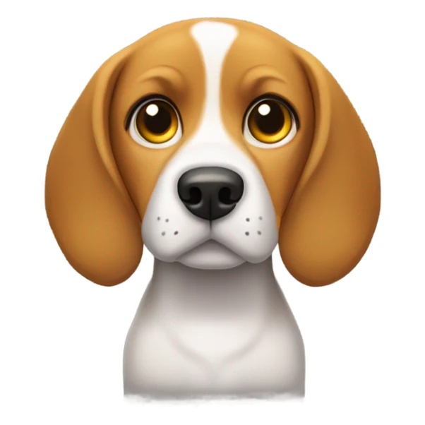 Perrita beigle con un lazo amarillo y ojos bonitos  sticker