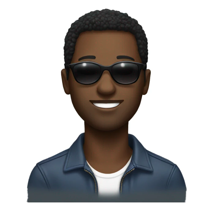Gay black man with sunglasses sticker