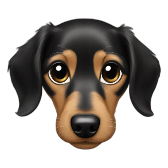 terrier wire hair dachshund mix Black Tan puppy sticker