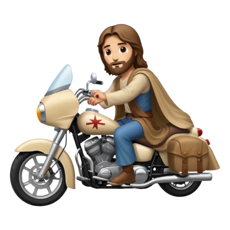 Jesus christ on motor bike sticker