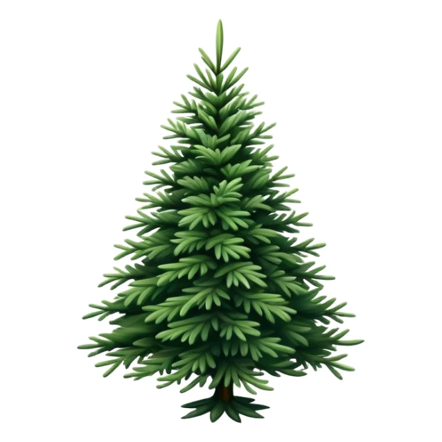 Realistic isolated off white fir christmas tree   sticker