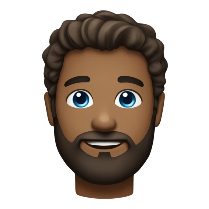 Flavien audebert bearded brown man with blue eyes sticker