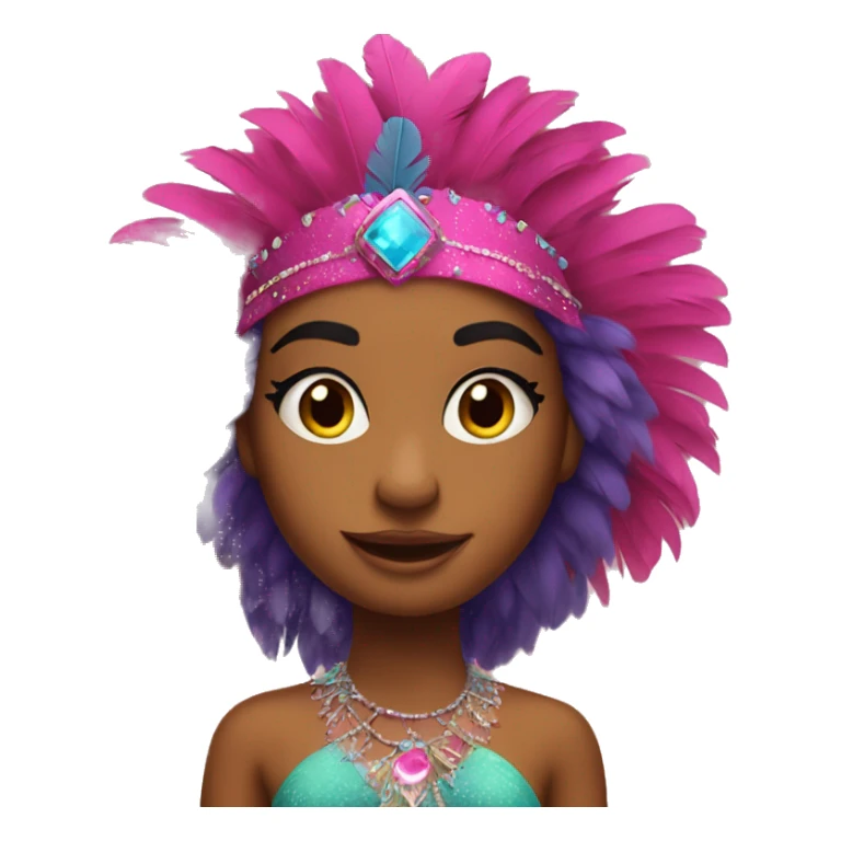 nella rose wearing carnival outfit feathers sticker