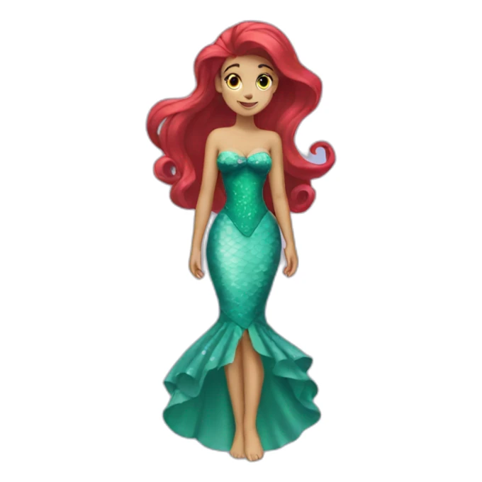 Ariel with dress sticker