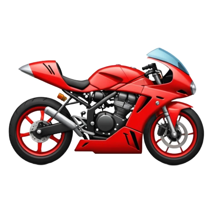 sports motorcycle lying on the ground sticker