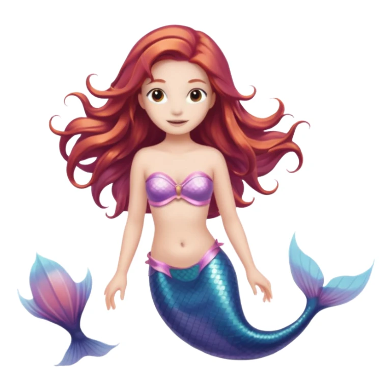 Mermaid wearing a light pink snorkel sticker