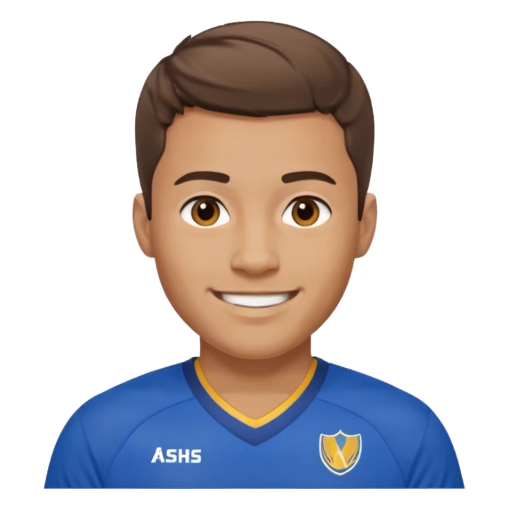 ["Light-skinned male, short brown hair, wearing a blue Warriors jersey."] sticker