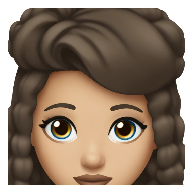 khloe kardashian with blue eyes and dark  brown hair  sticker