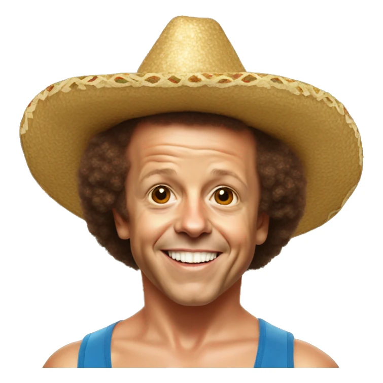 Young Richard Simmons with a sombrero sticker