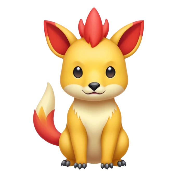 Cool cute edgy kawaii Quilava-animal-creature-hybrid full body sticker