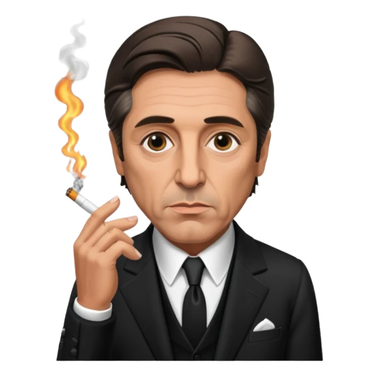 draw me brutal al pacino from godfather, who will smoke ciggarete sticker