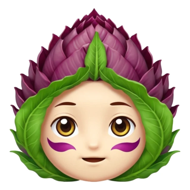 radicchio animato gamer senza persona stile chibi  sticker