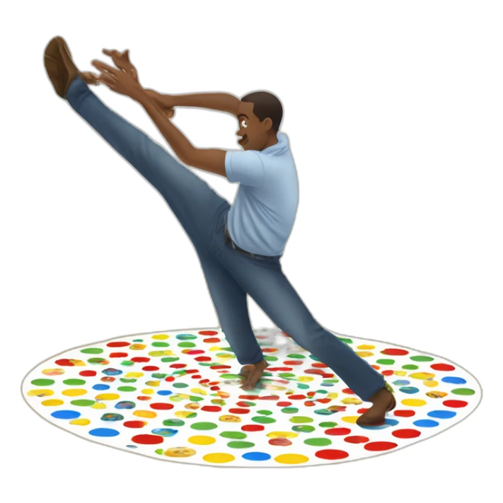 tallest person in the world playing twister sticker