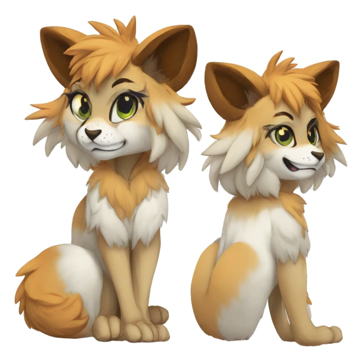 Anthro Modern Vernid Fur-Sona Artist: LiLaiRa full body sticker