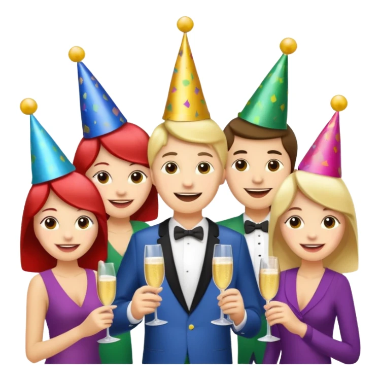 group of people with a check mark sticker