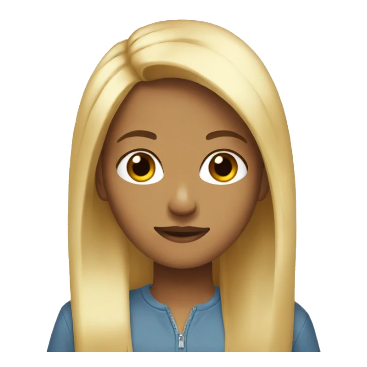 half brown half blonde hair sticker