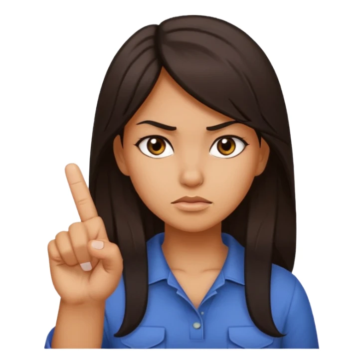 Girl with middle finger sticker
