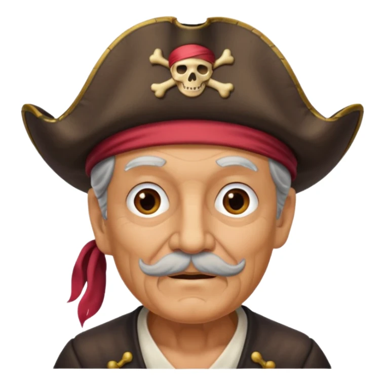 abuelo con sombrero de pirata sticker