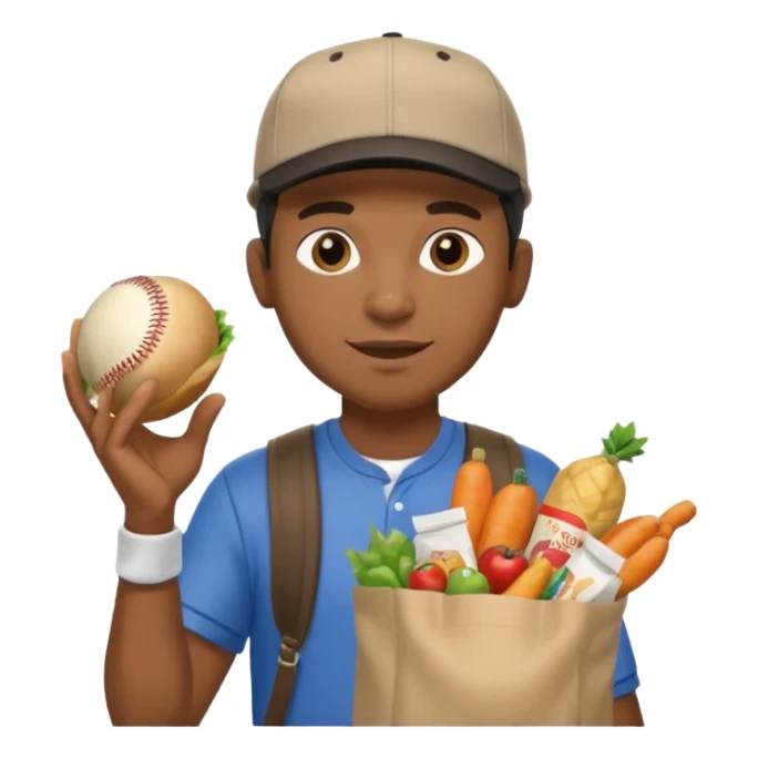 Street Food Shopper black man  sticker