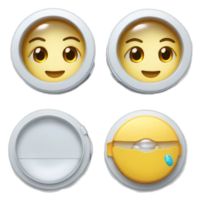 dual compartment prescription contact lens case sticker