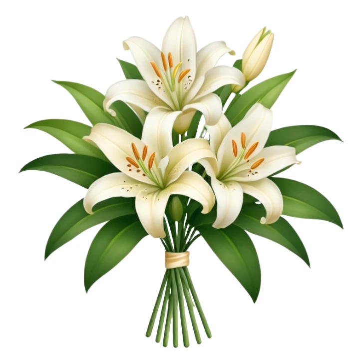 bouquet of cream and white lilies sticker