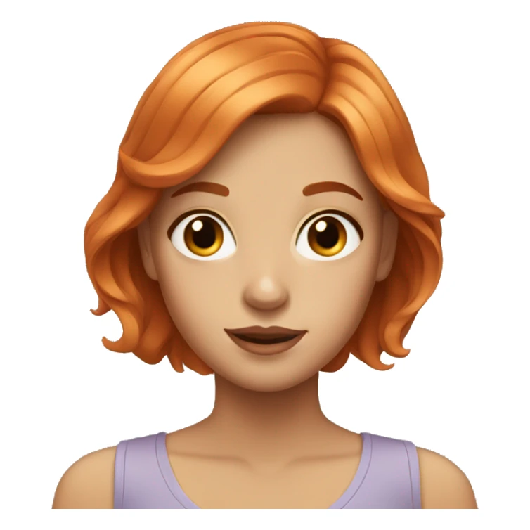 Beautiful girl with ginger hair sticker