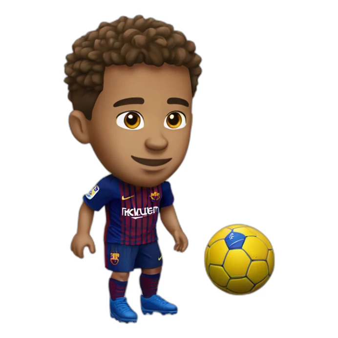 Neymar Jr with the ball on the Fc Barcelona sticker