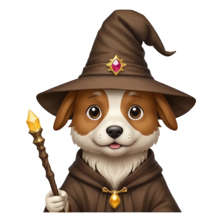 Dog wizard sticker