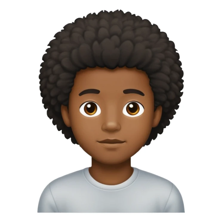 Trevor Wiley fluffy hair  black boy ￼ sticker