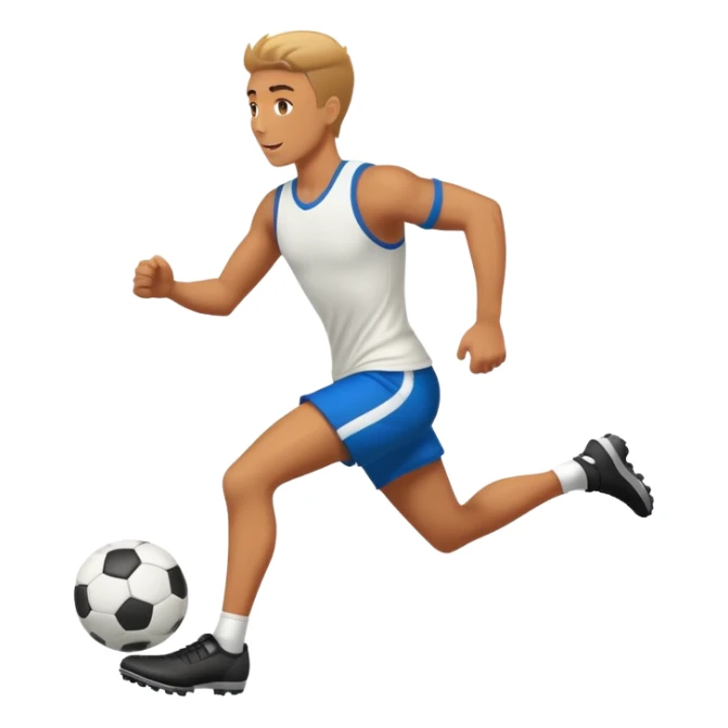 Hombre corriendo con balón de futbol  sticker
