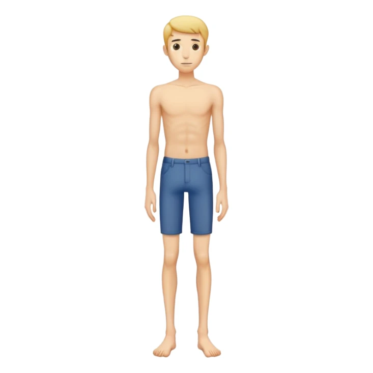 full body very skinny male figure standing sticker