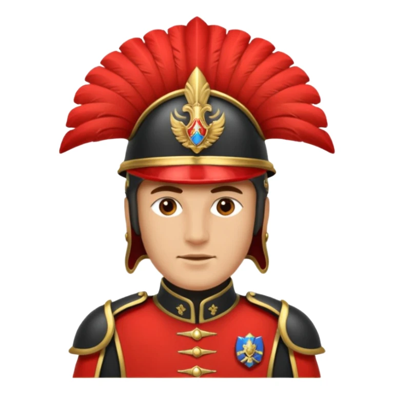 Palace Guard – red plume helm,Royal Soldiers. sticker