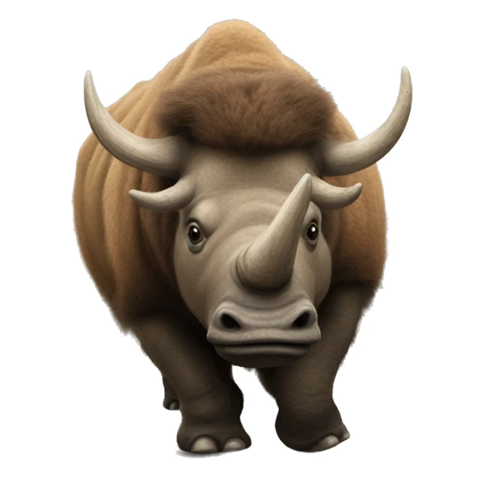 woolly-rhinoceros-extinct-species sticker