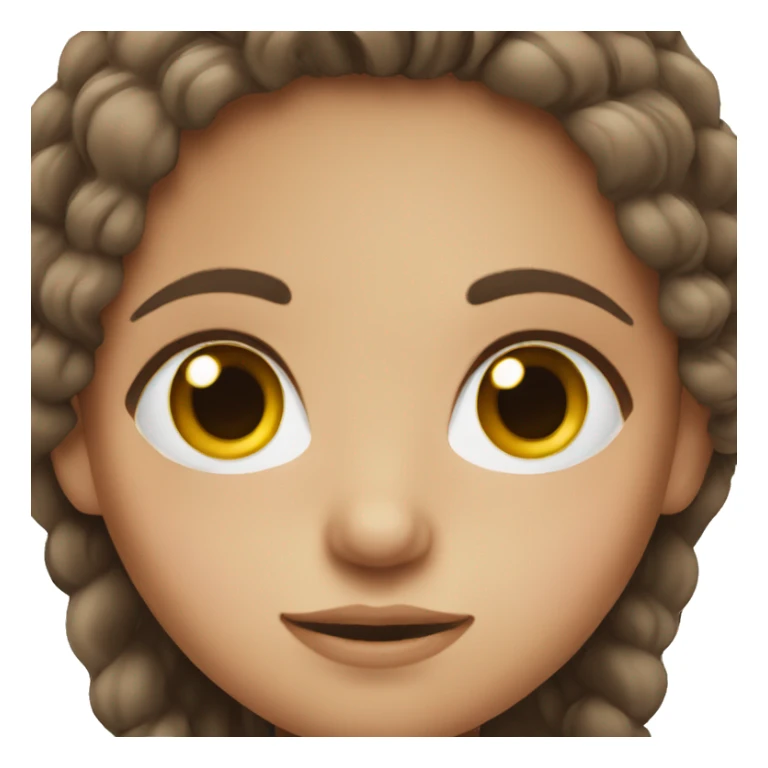 brown haired girl with grey eyes sticker