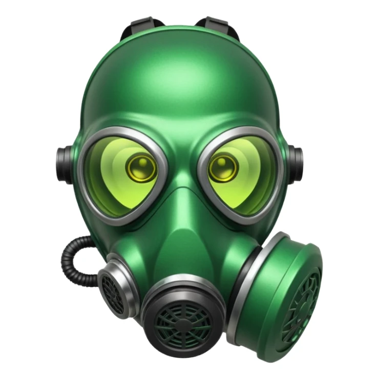 glitter green viper valorant gas mask sticker