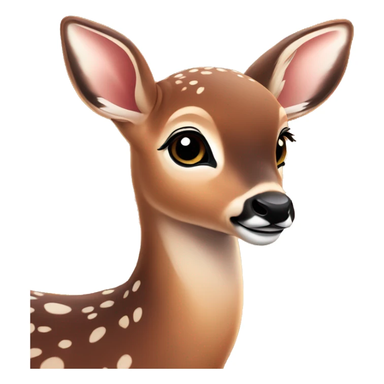 baby deer in front of a sunset sticker