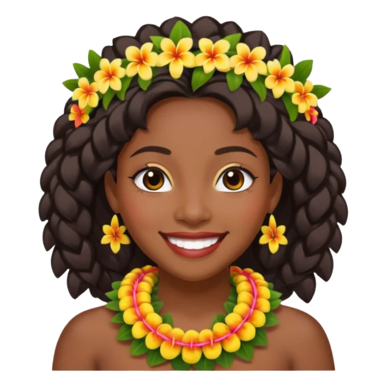 hawaian black woman sticker