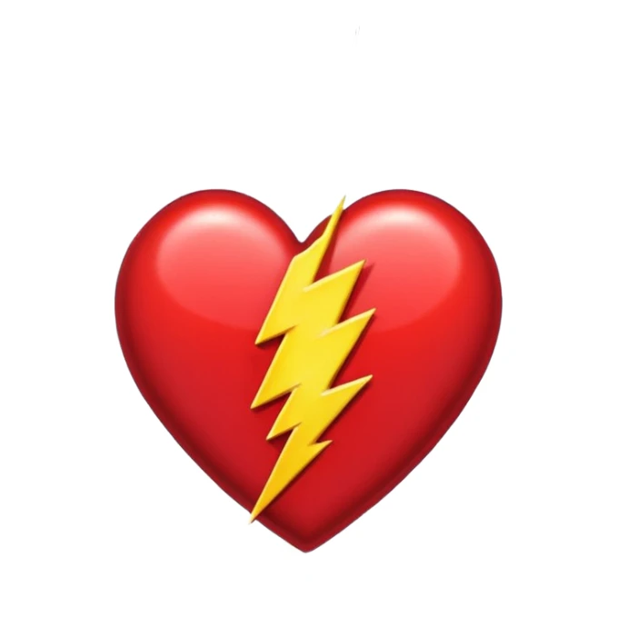 Heart with Grateful Dead 13 point lightning bolt in the middle sticker