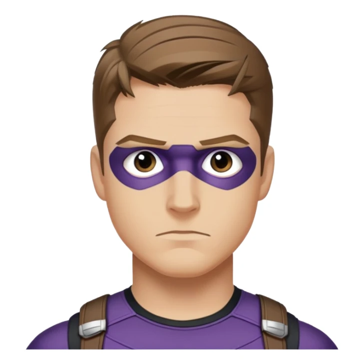 hawkeye clint barton portrait marvel, brown hair from captain america: civil war sticker