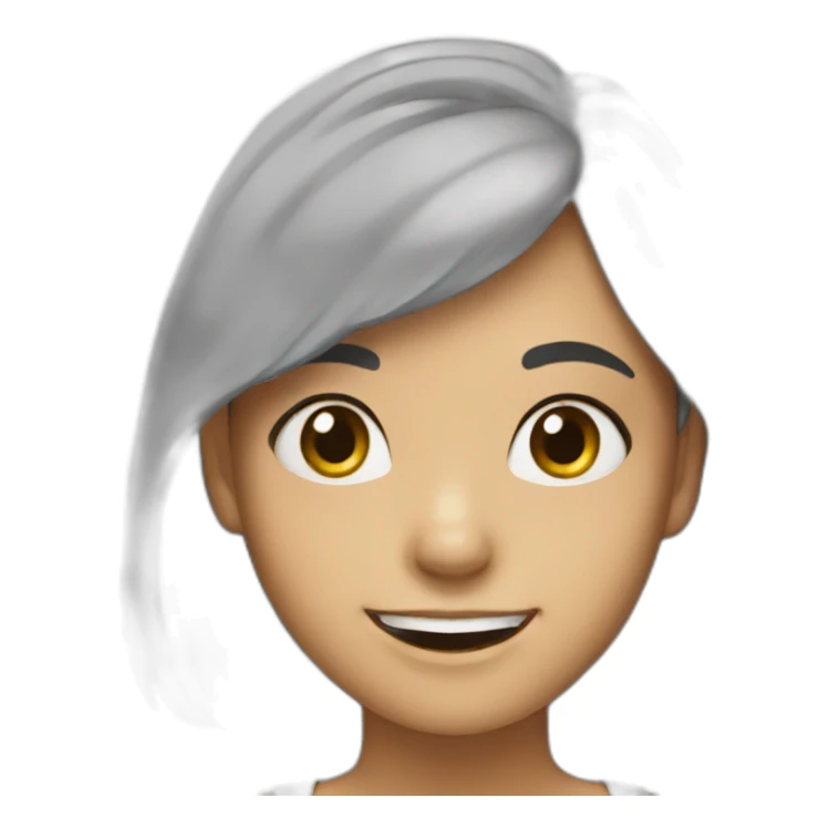 Girl with a smile sticker