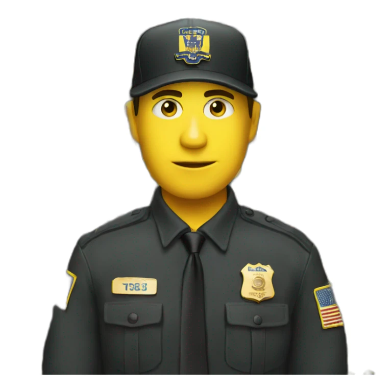 man with yellow "FBI" letters on his cap sticker