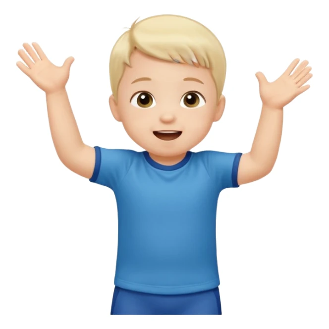 A toddler with a tiny jersey shirt, clapping with adorable enthusiasm jumping sticker