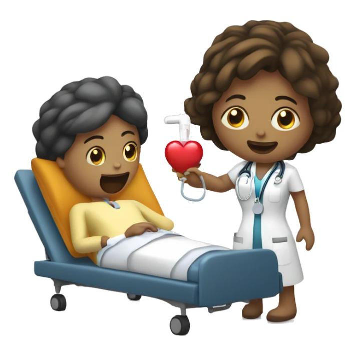 Nurse putting an IV in a patient sticker